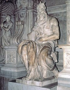 Moses, skulptur fra graven til pave Julius II (1453-1513) 1513-16 (marmor)